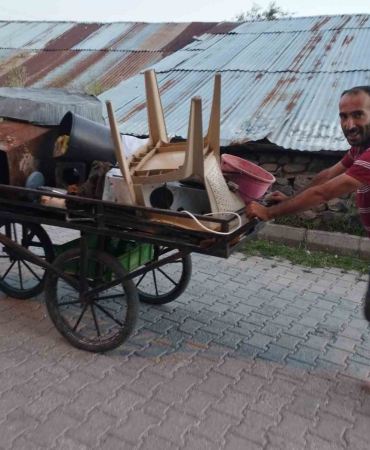 Diyarbakır’dan Varto’ya hurda toplamaya geldi