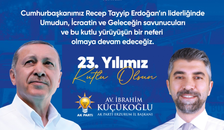 Küçükoğlu; “Ak Parti̇ Mazlum Ve Mağdur Mi̇lletleri̇n Umududur”