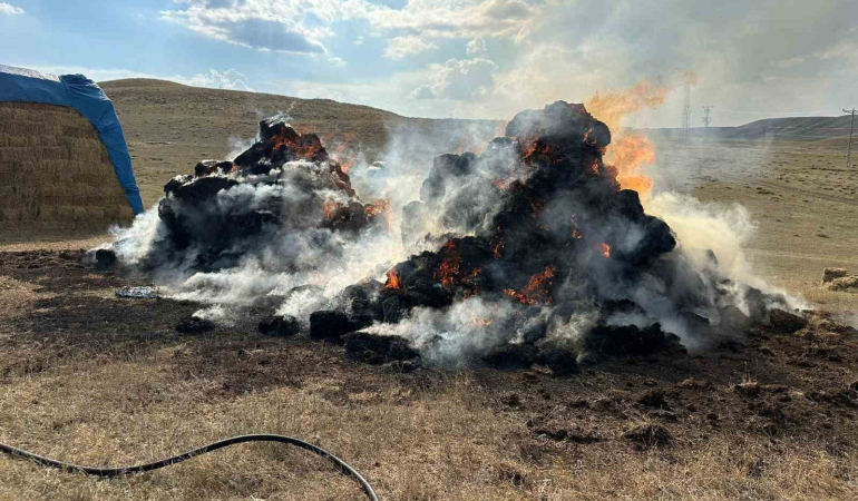 Tekmanda 600 Balya Ot Küle Döndü