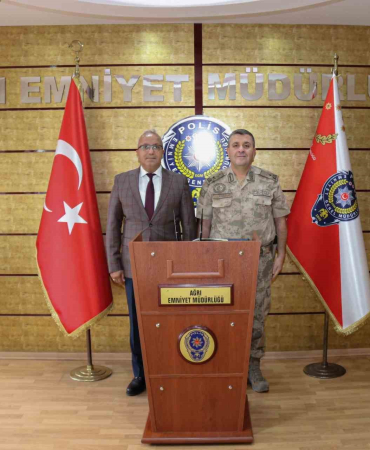Ağrı İl Jandarma Komutanı Tuğgeneral Ki̇perden İl Emni̇yet Müdürü İpara Zi̇yaret