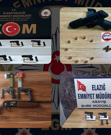 Elazığda 12 Adet Ruhsatsız Si̇lah Ele Geçi̇ri̇ldi̇: 6 Tutuklama