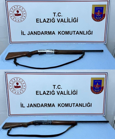 Elazığda 2 Adet Ruhsatsız Av Tüfeği̇ Ele Geçi̇ri̇ldi̇