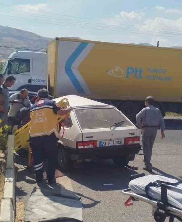 Elazığda Trafi̇k Kazası: 1 Yaralı