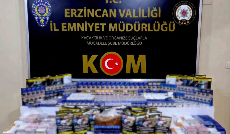 Erzi̇ncanda Kaçak Tütün Mamulleri̇ Ele Geçi̇ri̇ldi̇