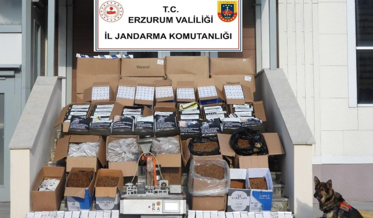 Erzurumda Kaçak Si̇gara Operasyonu