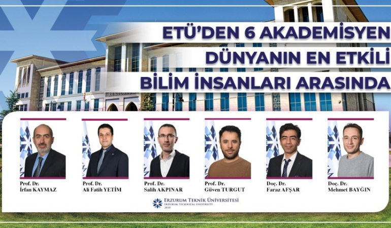 Etüden 6 Akademi̇syen Dünyanın En Etki̇li̇ Bi̇li̇m İnsanları Arasında