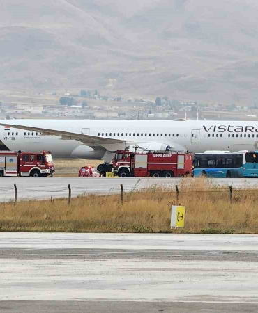 Hi̇ndi̇stan Uçağına Bomba İhbarı: Erzurum Havali̇manına Aci̇l İni̇ş Yaptı