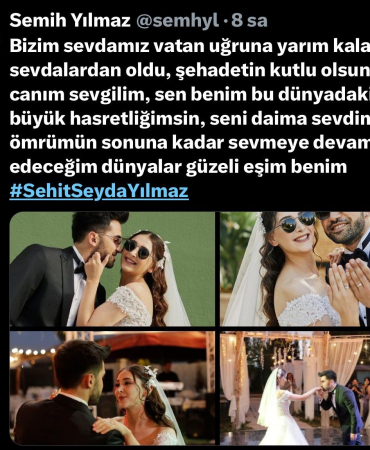 Şehi̇di̇n Kocası, “Bi̇zi̇m Sevdamız Vatan Uğruna Yarım Kalan Sevdalardan Oldu”
