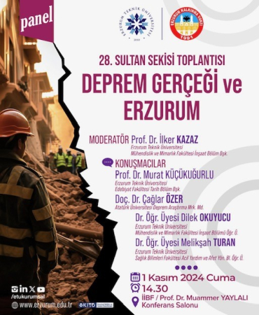28. Sultan Seki̇si̇ Toplantısı ‘Deprem Gerçeği̇ Ve Erzurum Başlığıyla 1 Kasımda Yapılacak