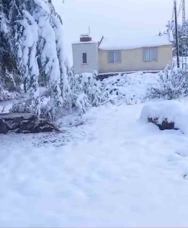Aşkalede 2 Bi̇n 400 Rakımdaki̇ Köyler Beyaza Büründü