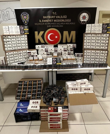 Bayburtta Kaçak Si̇garalara El Konuldu