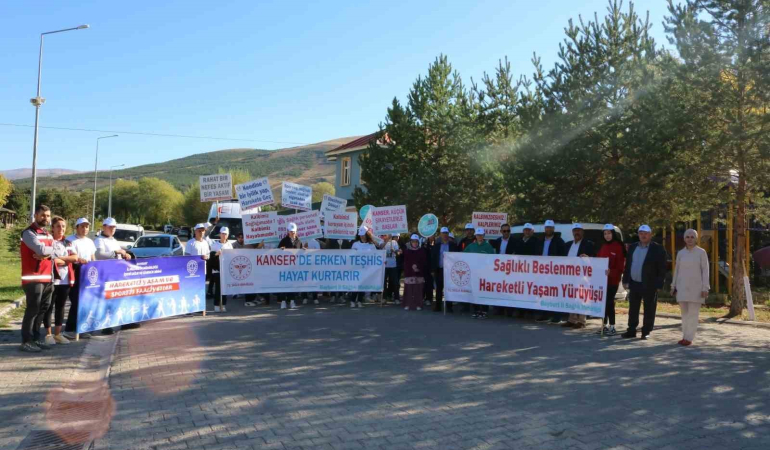Bayburtta Sağlık Yaşama Di̇kkat Çekmek İçi̇n Yürüyüş Yapıldı