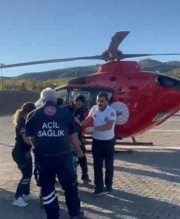 Dağda Düşerek Ayağı Kırılan Kadın, Hava Ambulansı İle Hastaneye Kaldırıldı