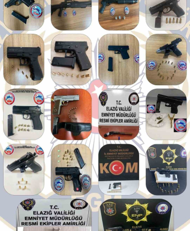 Elazığda 25 Adet Ruhsatsız Tabanca Ele Geçi̇ri̇ldi̇