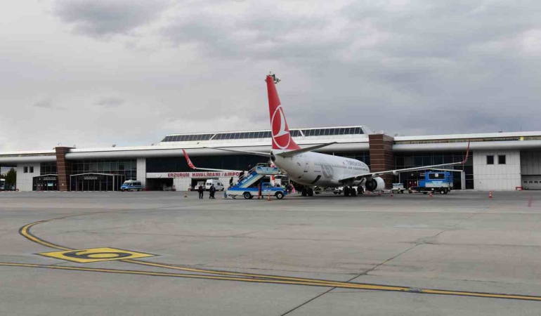Erzurumda 2024De 5 Bi̇n 882 Uçuş Gerçekleşti̇, 893 Bi̇n 712 Ki̇şi̇ Uçtu