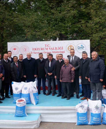 Erzurumda Dap Desteği̇yle 935 Ton Buğday Tohumu Dağıtıldı