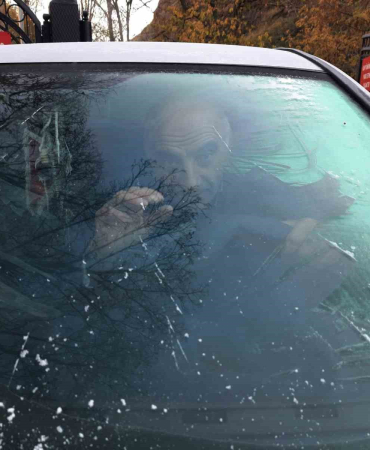 Kars Buz Kesti̇, Araçların Camları Dondu