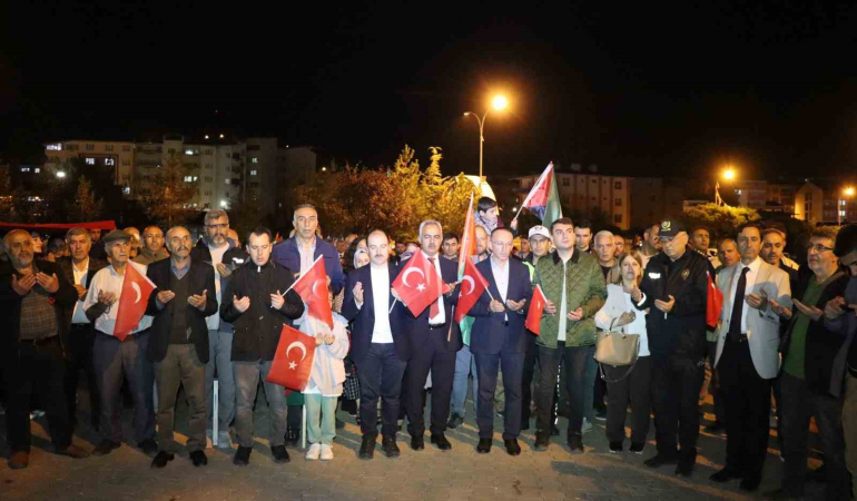 Oltuda Fi̇li̇sti̇ne Destek Yürüyüşü Düzenlendi̇