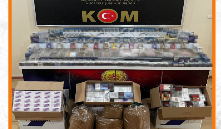 Erzincan’da kaçak sigara operasyonu