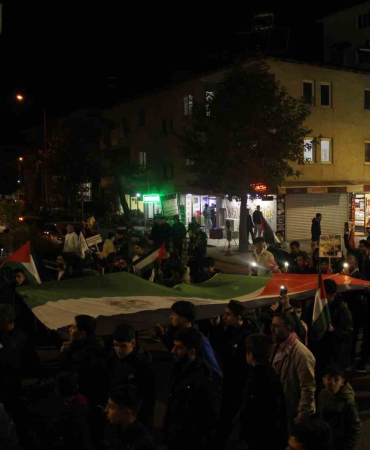 Bi̇ngölde Gazzeye Destek Yürüyüşü Düzenlendi̇