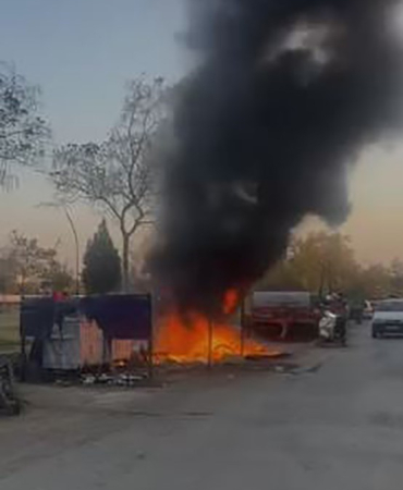 Elazığda Hurda Atıklar Alev Alev Yandı