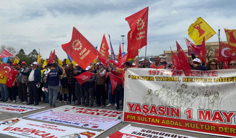 Erzincan’da 1 mayıs kutlandı