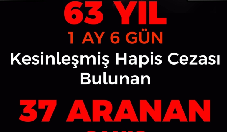 Erzincan’da Büyük Operasyon: 37 Suçlu Adaletin Karşısına Çıkarıldı