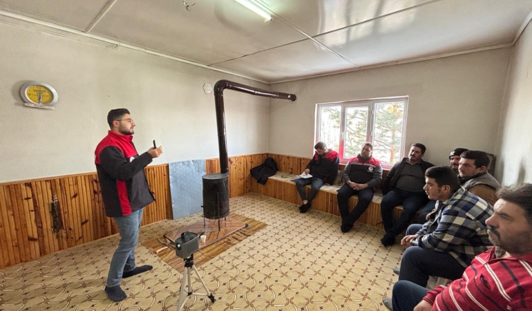 Kış şartlarına rağmen üretimin yanındayız