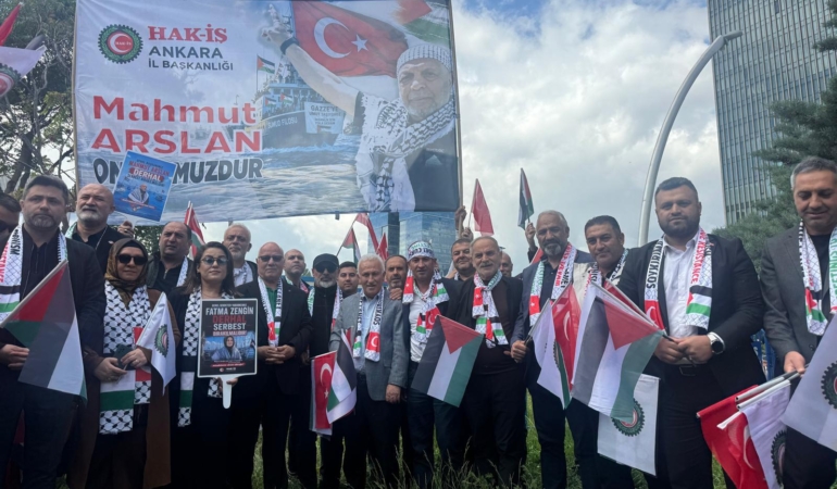 ​HAK-İŞ VE HİZMET-İŞ’TEN ORTAK DURUŞ: “MAHMUT ARSLAN ONURUMUZDUR, ZULME KARŞI OMUZ OMUZAYIZ”