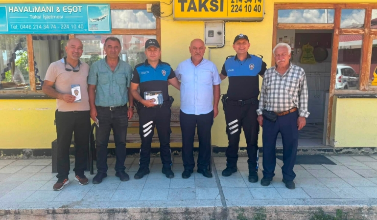 Erzincan’da Ticari Taksi Esnafına Güvenlik Bilgilendirmesi